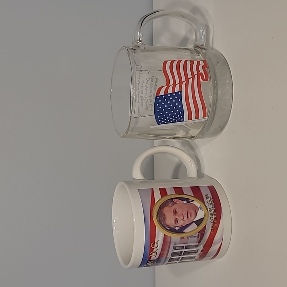 President George W. Bush & VP Cheney D.C. Mug & Pledge of Allegiance Mugs New